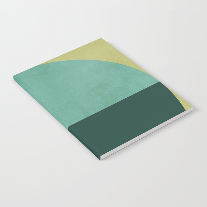mid mod geometry green teal nature 2 Notebook Gallery Image 2