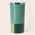 mid mod geometry green teal nature 2 Travel Mug Gallery Image 1