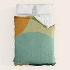 mid mod geometry green teal nature 2 Comforter Gallery Image 6