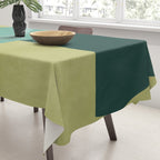 mid mod geometry green teal nature 2 Tablecloth Gallery Image 3