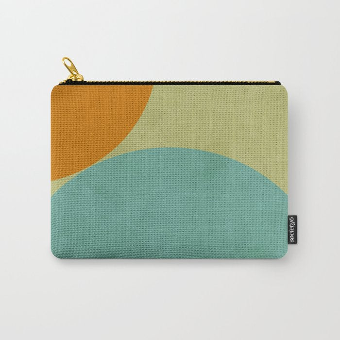 mid mod geometry green teal nature 2 Carry All Pouch Gallery Image 1