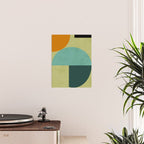 mid mod geometry green teal nature 2 Poster Gallery Image 2