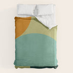 mid mod geometry green teal nature 2 Duvet Cover Gallery Image 6