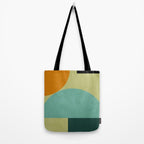 mid mod geometry green teal nature 2 Tote Bag Gallery Image 2