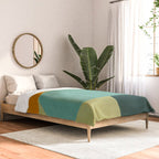 mid mod geometry green teal nature 2 Comforter Gallery Image 2