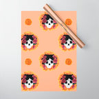 Catrina frida mexican kawaii cute sugar skull mexican style mexican flower marigold skeleton  Wrapping Paper Gallery Image 1
