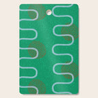 Abstract Fields in Forest Green & Brown Cutting Board Gallery Image 1