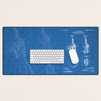 Light Bulb Patent - Designer Industrial Design Art - Blueprint Desk Mat Gallery Image 1