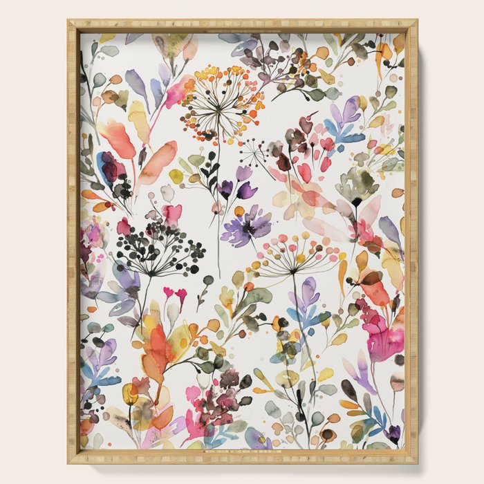 Watercolor Wild grasses watercolor Serving Tray Gallery Image 1