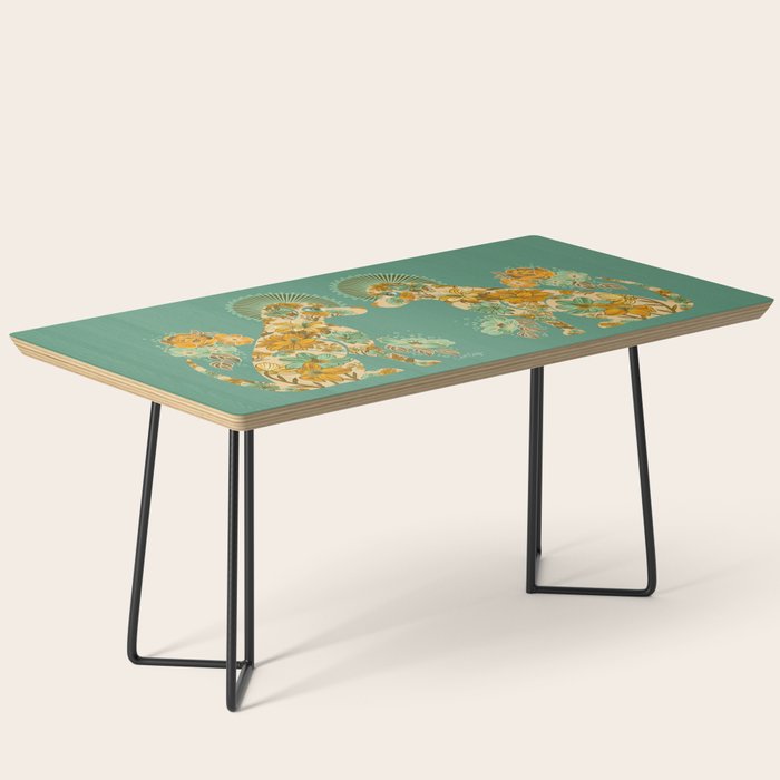 Porcelain Floral Dog - Mint & Ochre Coffee Table Gallery Image 1