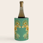 Porcelain Floral Dog - Mint & Ochre Wine Chiller Gallery Image 1