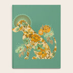 Porcelain Floral Dog - Mint & Ochre Notebook Gallery Image 4