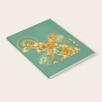 Porcelain Floral Dog - Mint & Ochre Notebook Gallery Image 2