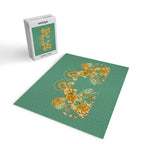 Porcelain Floral Dog - Mint & Ochre Jigsaw Puzzle Gallery Image 2