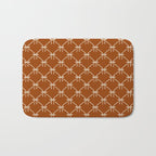 Bows & Ribbons Pattern XIV Rust Bath Mat Gallery Image 1