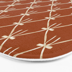 Bows & Ribbons Pattern XIV Rust Bath Mat Gallery Image 3