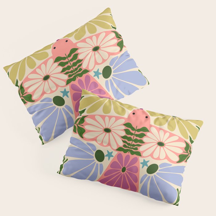 New Beginning - Floral Bird and Butterfly Pillow Sham Gallery Image 1
