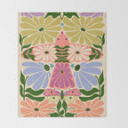 New Beginning - Floral Bird and Butterfly Throw Blanket Gallery Image 2