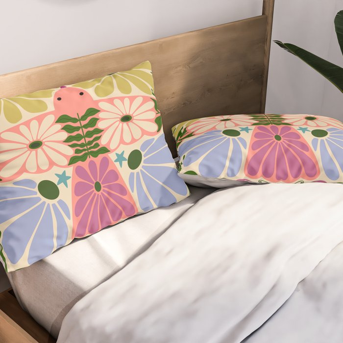 New Beginning - Floral Bird and Butterfly Pillow Sham Gallery Image 2