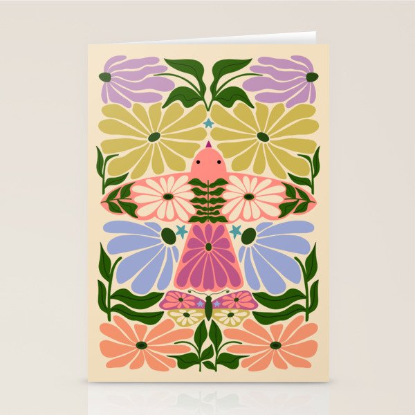 New Beginning - Floral Bird and Butterfly Stationery Card Gallery Image 2