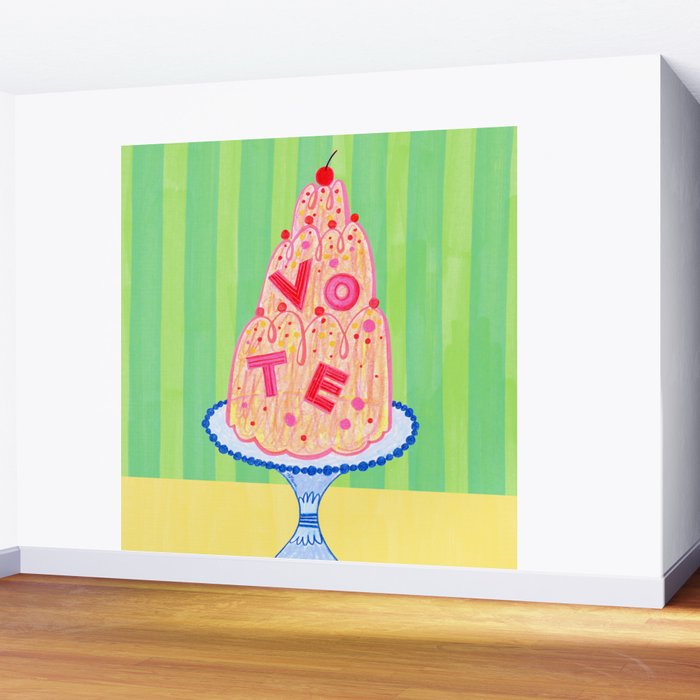 Mold the Future & Vote in Lime Green Wall Mural Gallery Image 2