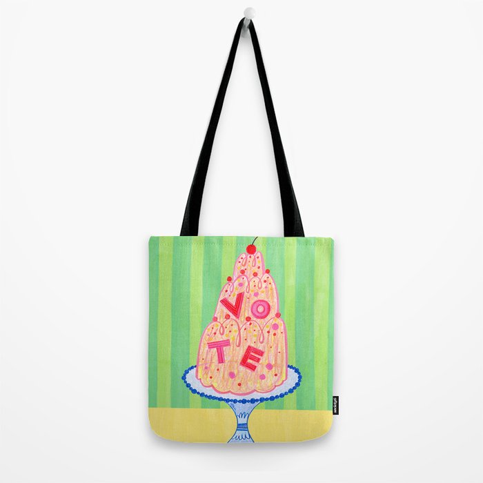 Mold the Future & Vote in Lime Green Tote Bag Gallery Image 2