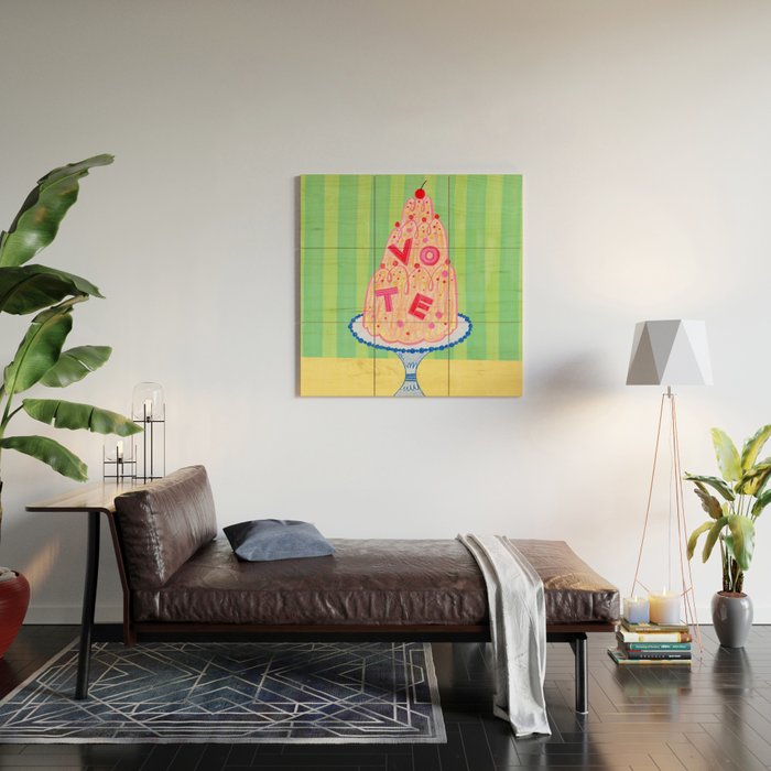Mold the Future & Vote in Lime Green Wood Wall Art Gallery Image 2