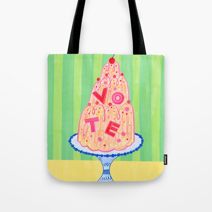 Mold the Future & Vote in Lime Green Tote Bag Gallery Image 1