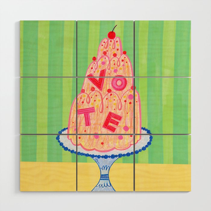 Mold the Future & Vote in Lime Green Wood Wall Art Gallery Image 1