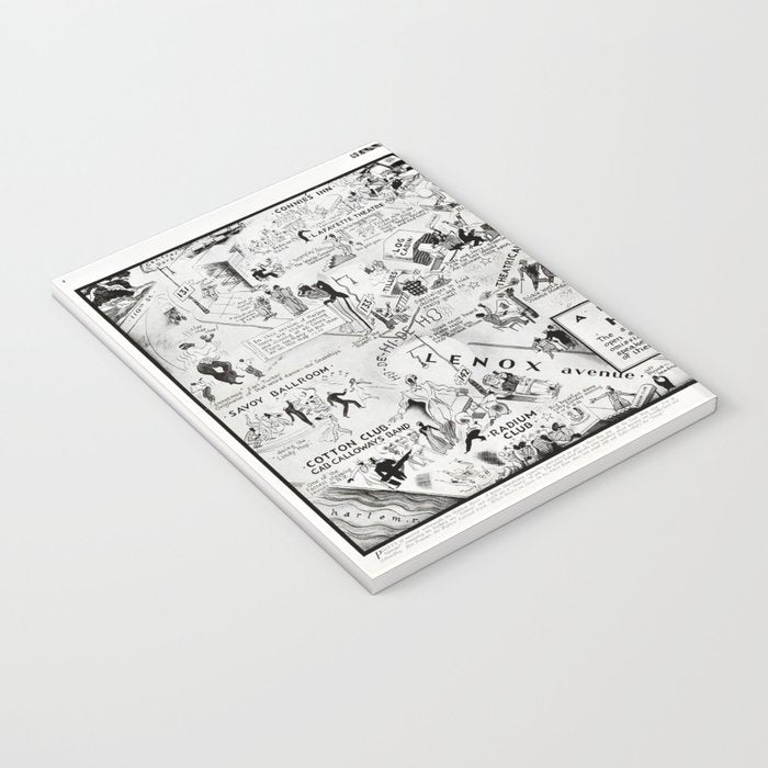1932 Night-Club Map of Harlem, NY Centerfold from Manhattan Weekly by Elmer Simms Campbell Notebook Gallery Image 3