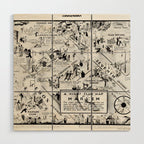1932 Night-Club Map of Harlem, NY Centerfold from Manhattan Weekly by Elmer Simms Campbell Wood Wall Art Gallery Image 1