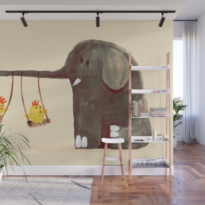 Elephant Swing Wall Mural Gallery Image 1