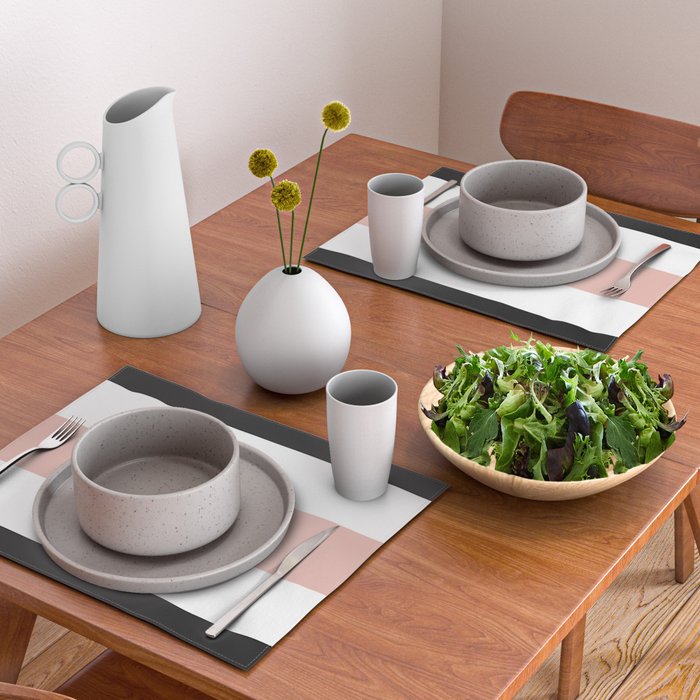 Accent (Black & Pink) Placemat Gallery Image 2