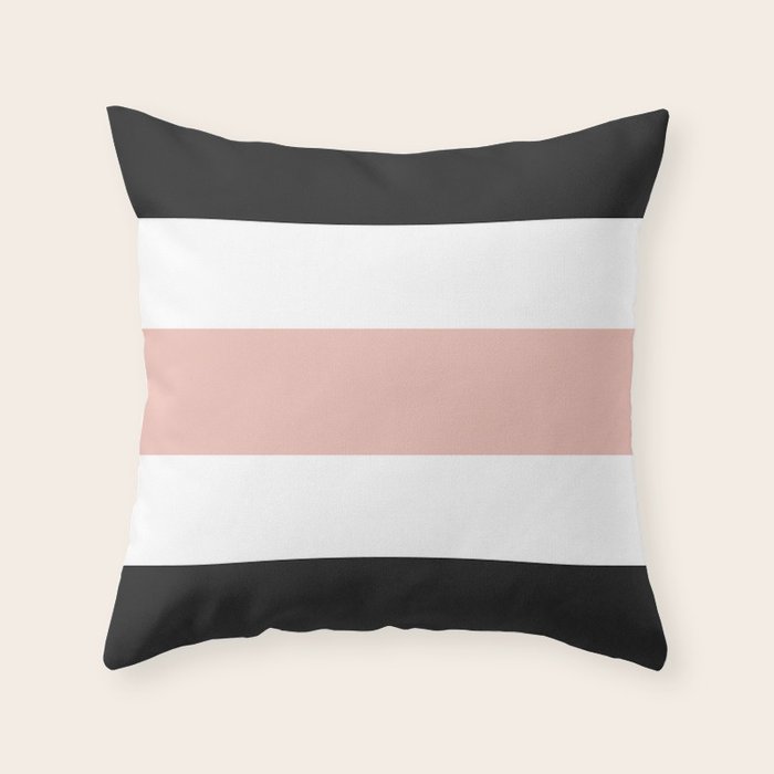 Accent (Black & Pink) Throw Pillow Gallery Image 6