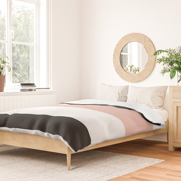 Accent (Black & Pink) Duvet Cover Gallery Image 2