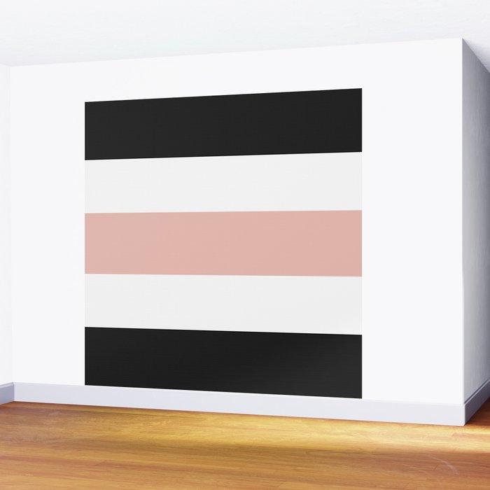Accent (Black & Pink) Wall Mural Gallery Image 2