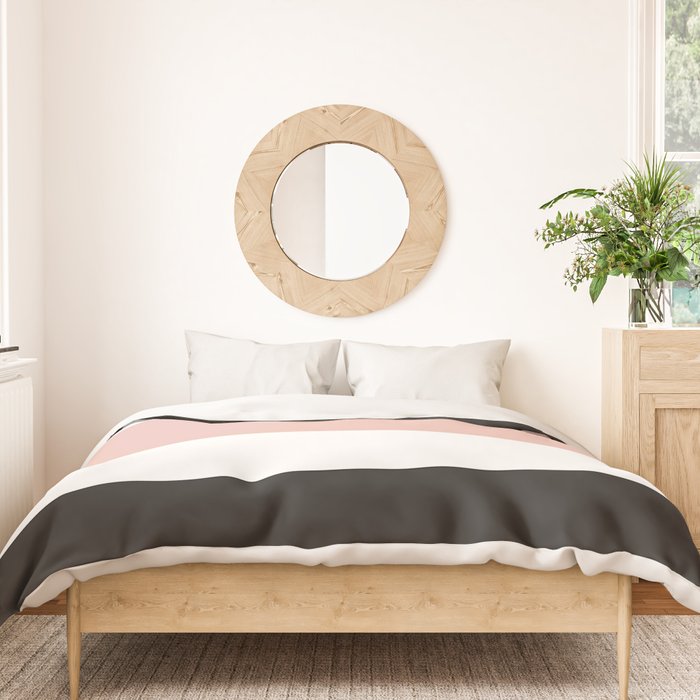 Accent (Black & Pink) Duvet Cover Gallery Image 3