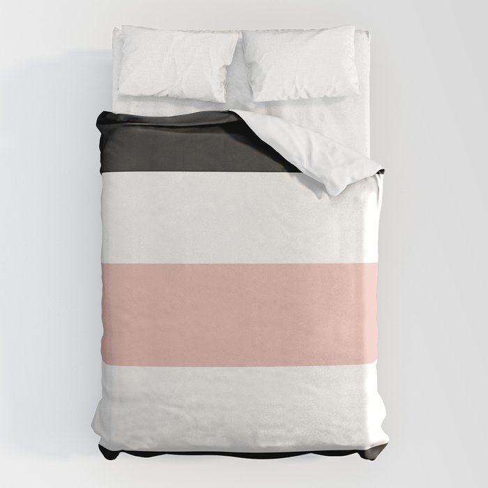 Accent (Black & Pink) Duvet Cover Gallery Image 1