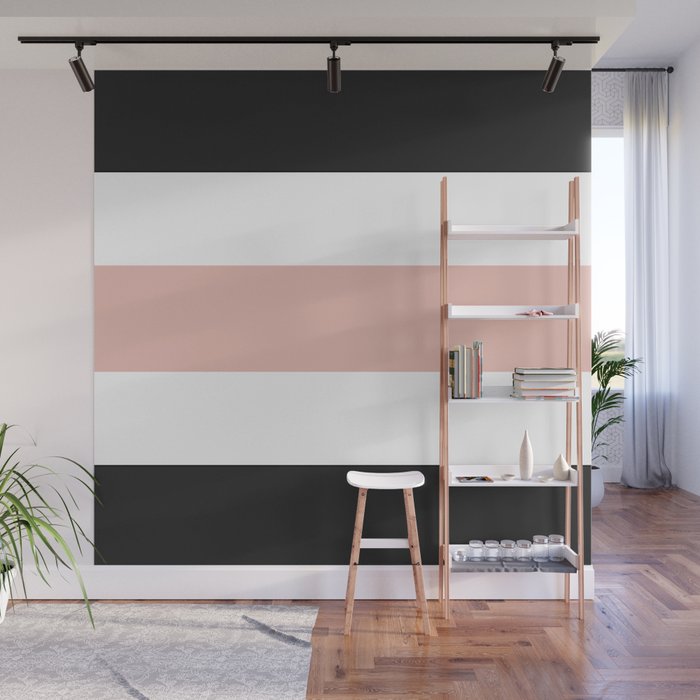 Accent (Black & Pink) Wall Mural Gallery Image 1