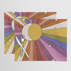 The Sun and the Moon - retro abstract Placemat Gallery Image 1
