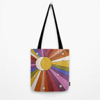 The Sun and the Moon - retro abstract Tote Bag Gallery Image 2