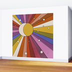 The Sun and the Moon - retro abstract Wall Mural Gallery Image 2