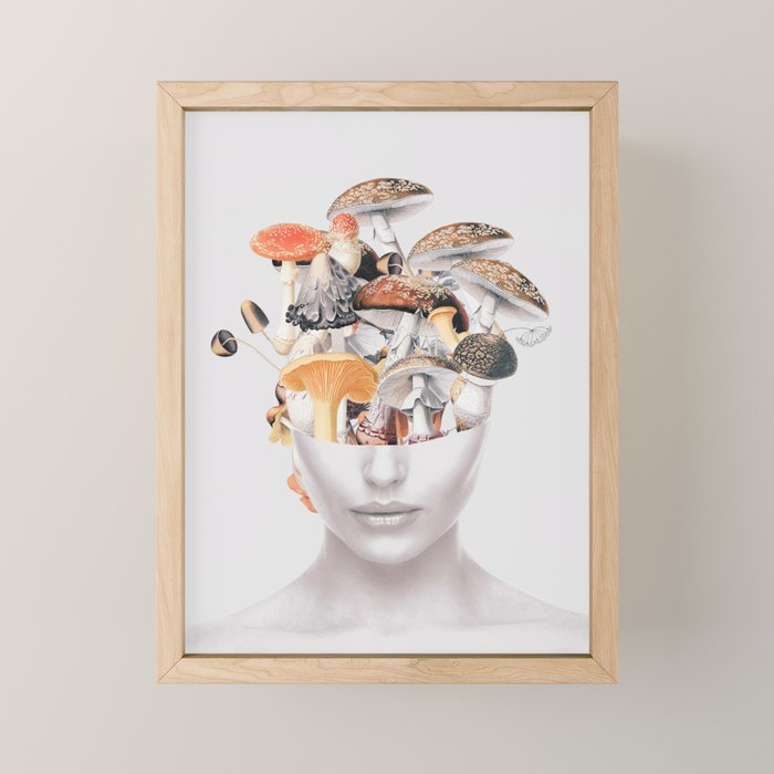 Mushroom Lady 3 Mini Art Print Gallery Image 1