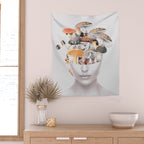 Mushroom Lady 3 Wall Tapestry Gallery Image 2