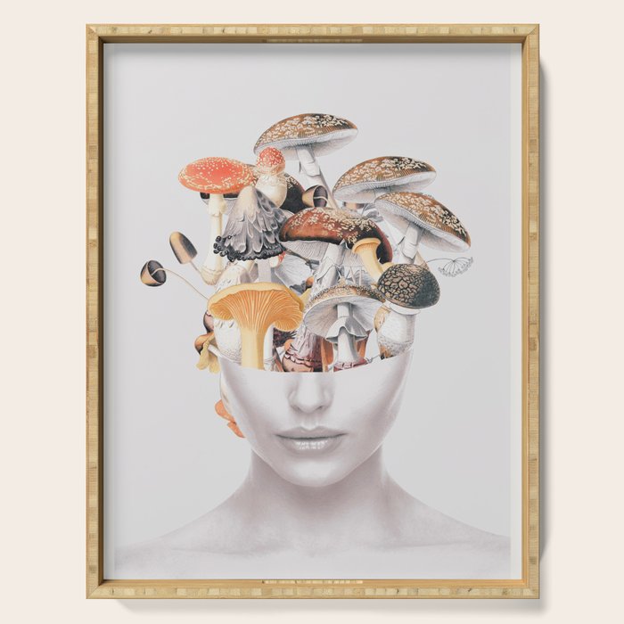 Mushroom Lady 3 Serving Tray Gallery Image 1
