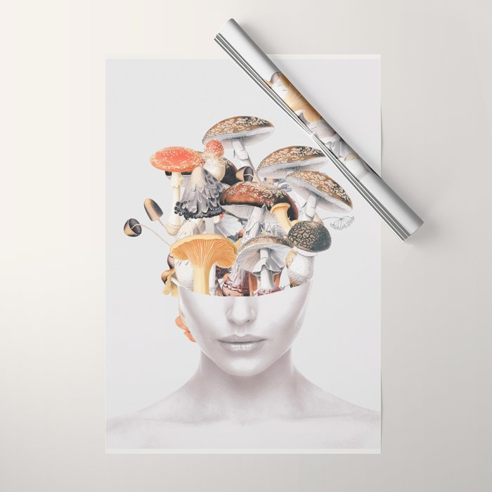 Mushroom Lady 3 Wrapping Paper Gallery Image 1