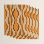 Hourglass Abstract Mid-century Modern Pattern in 70s Brown Orange Beige Wrapping Paper Gallery Image 3