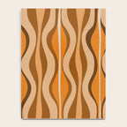 Hourglass Abstract Mid-century Modern Pattern in 70s Brown Orange Beige Notebook Gallery Image 4