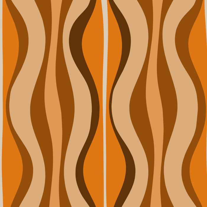 Hourglass Abstract Mid-century Modern Pattern in 70s Brown Orange Beige Coffee Mug Gallery Image 2