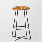 Hourglass Abstract Mid-century Modern Pattern in 70s Brown Orange Beige Stool Gallery Image 1